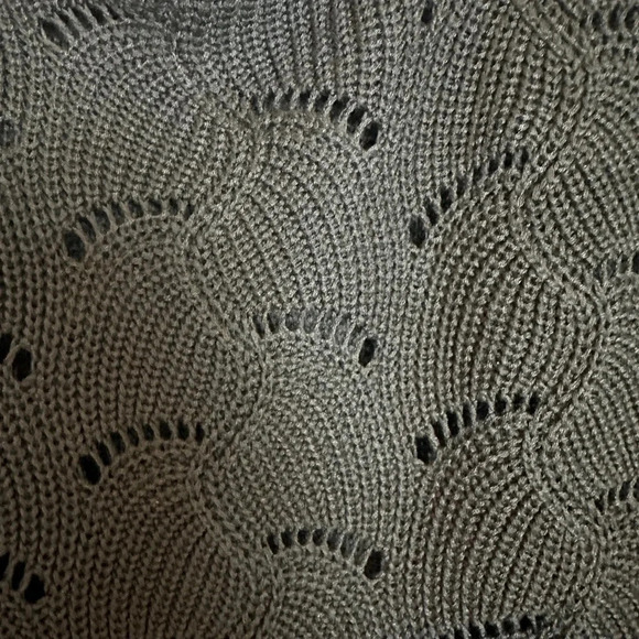 Kismet black open knit sweater 3/4 length  sleeves - Picture 6 of 9